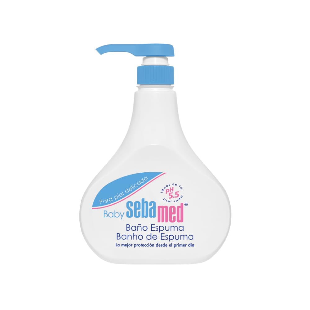 Sebamed Baby Baño Espuma sin Jabón, Cuidado Diario para la Piel Sensible del Bebé, Higiene Diaria