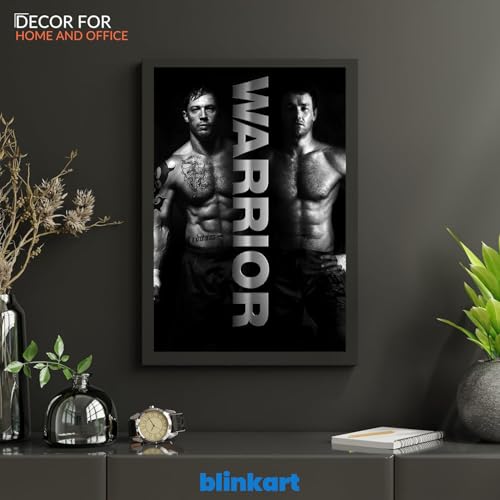 Image of BLINKART Warrior (2011) Movie Poster Frame 12x18 Inch | Premium 300 GSM Paper Wall Print | Vintage Film Artwork for Home, Bedroom, Living Room, Office | Framed Photo Decor