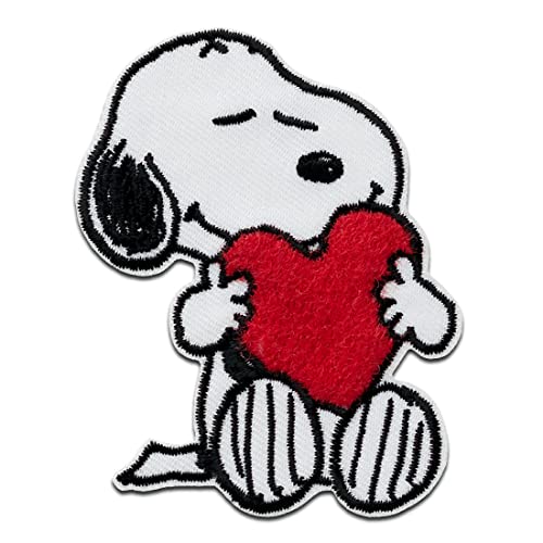 Mono Quick Peanuts © Snoopy Herz - Aufnäher, Bügelbild, Aufbügler, Applikationen, Patches, Flicken, zum aufbügeln, Größe: 7,5 x 5,5 cm Cover