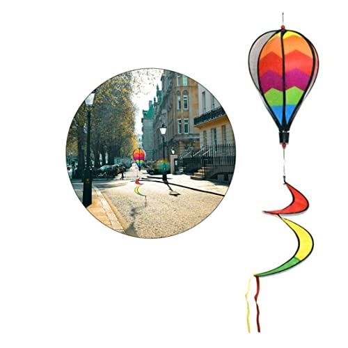 Hete lucht ballon roterende wind strip windmolen outdoor hanger park decoratie tuin hanger regenboog - Image 7
