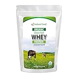 Z Natural Foods Organic Grass-Fed Whey Protein Powder, Nutrient-Rich, Unflavoured & Hormone Free Protein Powder, Great in Shakes, Smoothies, Gluten Free, Non-GMO, 5 Lb