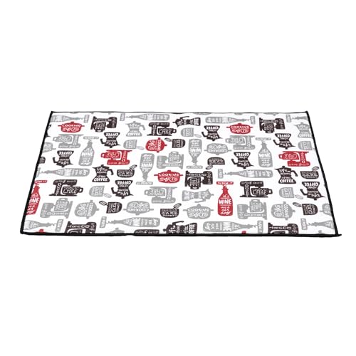 Image of Cutting EDGE Microfiber Dish Drying Mat - Water Absorbent & Reversible for Kitchen Utensils, Counter Top, Sink (Pack of 2, 50CM X 38CM - White)