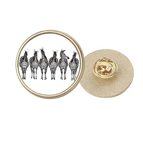 Broche ronde en métal doré au motif animalier M, l'accessoire idéal pour vos soirées chic