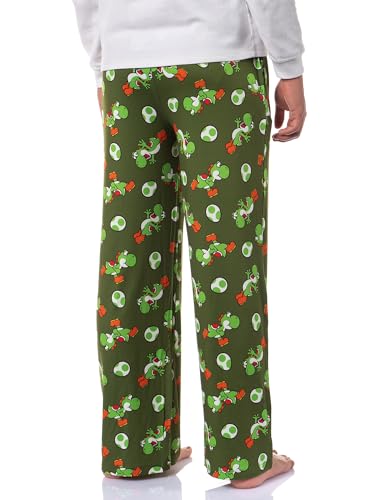Yoshi Pajama Pants For Men Nintendo Super Mario Pants Yoshi Egg Lounge Bottoms Sleep Pants4