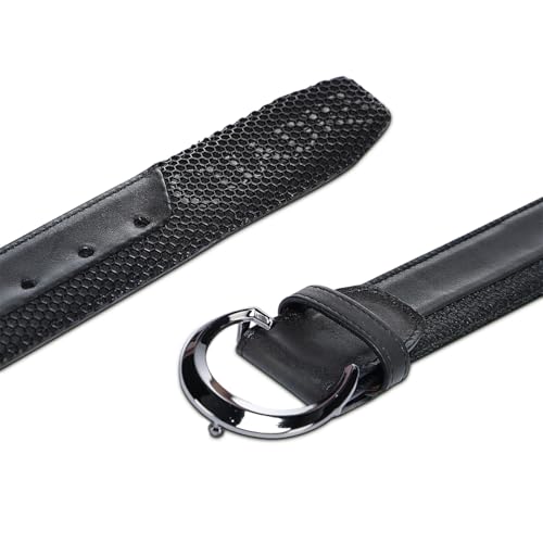 Cuadra Casual Belt for Men in genuine Bovine Leather Black3