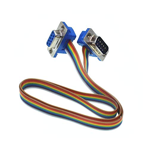 Davitu Electrical Equipments Supplies - DB9 Ribbon Cable DB9 Male Female DB9 Connector Female To Male Cable - (Color: cable 1.5m)