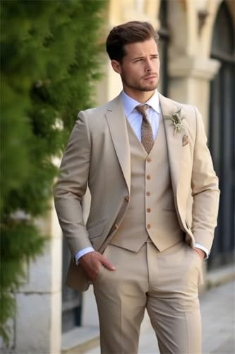 Mens Tuxedo Wedding for Bespoke Groom Wear Formal Prom Party Blazer+Pants+Vest Suits4