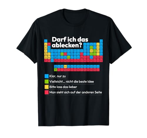 Tabla periódica Divertida Química Profesor Estudiante Humor Escolar Camiseta