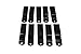 (10 Pack) Holster and Sheath Belt Clip (High Carbon Steel with Powder Coated Finish)