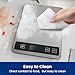 【33 lb & USB Rechargeable】 Digital Kitchen Food Scale Kitchen Scale, Stainless Steel Digital Weight Grams and Oz, Baking and Cooking, 0.1oz/1g Precise, 6 Weight Units (B1)