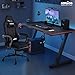 SUKIDA Gaming Stuhl Stoff, Ergonomischer Gaming Chair mit Fußstütze, Verstellbarer Racing Computerstuhl mit Lordosenstütze, Schwarz Ergonomisch PC-Stuhl