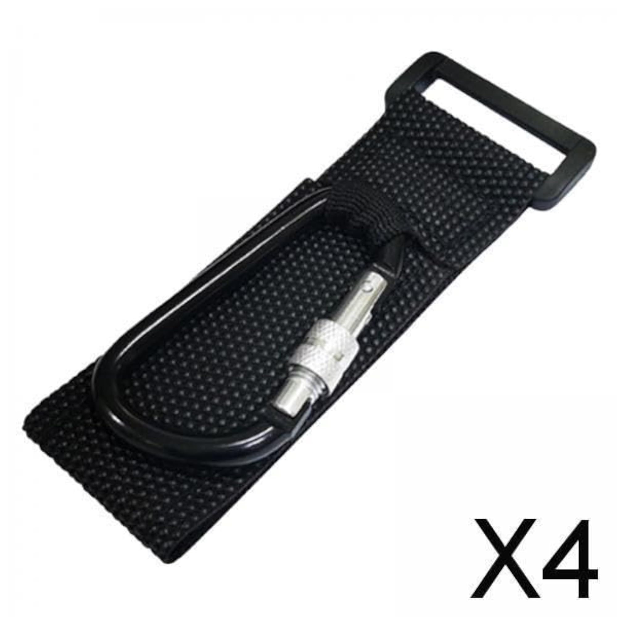Multifunctional Loop Tie Down Straps with Carabiner, Black