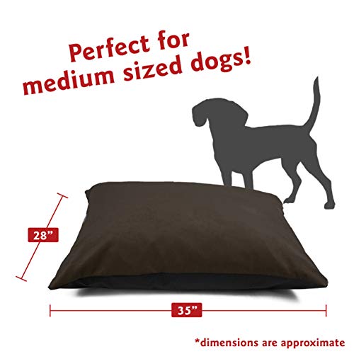Image of Majestic Pet Rectangle Medium Dog Bed Washable - Non Slip Comfy Pet Bed - Dog Crate Bed Super Value Pillow Dog Bed - Dog Kennel Bed for Sleeping - Dog Bed Medium Breed 35 x 28 Inch - Villa Storm