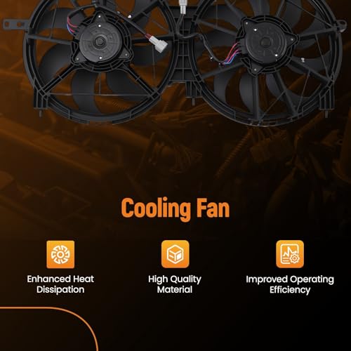 Image of maXpeedingrods Radiator Cooling Fan Assembly for Nissan Altima 2.5L 4-Door 2019-2022, 214816CA0A 214816CA1A 624300