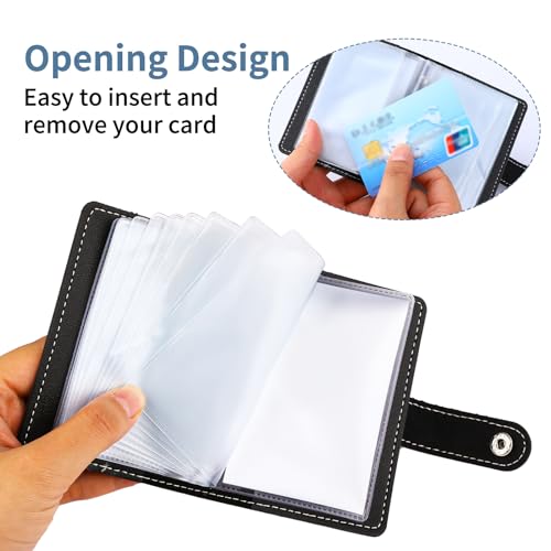 Slim Credit Card Wallet Minimalist Black Front Pocket Wallet Holder Portable Slim Pocket Wallet for Women Men Cash ID Card Business Card Case4
