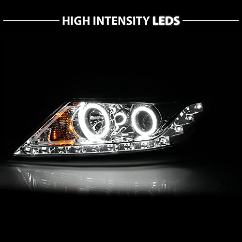 Amerilite For 2011-2013 Kia Sorentochrome Projector Headlights Ultra Bright Led Halo Set - Passenger And Driver Side #TOP6