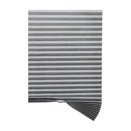 Estor plisado sin taladrar, estor térmico de 180 cm, estor enrollable con revestimiento plateado de tela no tejida para protección contra la luz y el calor, fácil instalación, ideal para baño, cocina