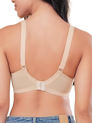 Image of Womens Seamless Padded Bra | Non Wired | Detachable Straps | Everyday Comfort | Full Coverage