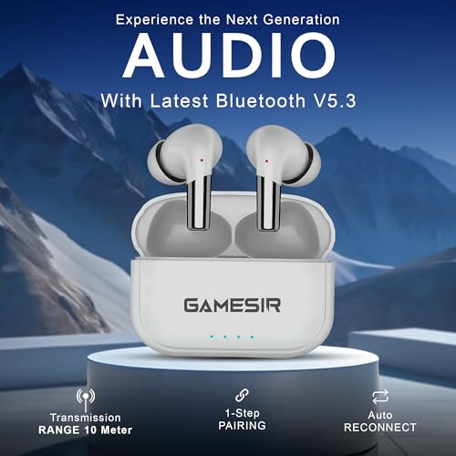 Image of GameSir Fusionbeatx Pro Wireless Noise Cancelling In Earbuds-Sound Optimize, 42H Playtime, 45Ms Low Latency, 12Mm Bass Drivers, Zen Enc Mic, Ipx5 Water Resistance, Bluetooth 5.3, Type-C Charging(Grey)