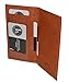 Leatherboss Genuine Leather Slim Checkbook Cover with Pen Holder for men women, Tan