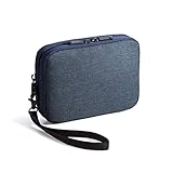 サンワダイレクト ガジェットポーチ 薄型 旅行 出張 便利グッズ 収納ポーチ Mサイズ ネイビー 200-BAGIN013NV