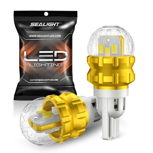 SEALIGHT 912 921 LED Bulb Reverse Light Super Bright 3020SMD Canbus Error Free T15 LED Backup Lights for 906 916 W16W 912 LED Bulb with 360° HD Projector, 6000K White, Pack of 2