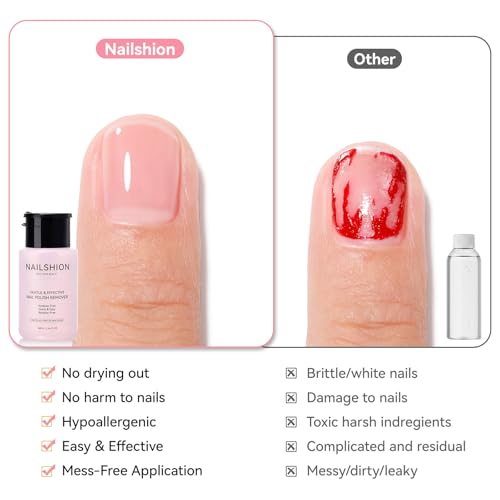 Image of Nail Polish Remover, Non-acetone, 3-5s Quick Removal, Pump Design
