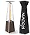 FOOWIN Patio Heater,48,000 BTU Outdoor Patio Heater with Wheels,Propane Patio Heater w/Waterproof Cover & Gloves,Quartz Glass Tube Pyramid Patio Heater for Outdoor Use,Party,Backyard,Garden,Bronze