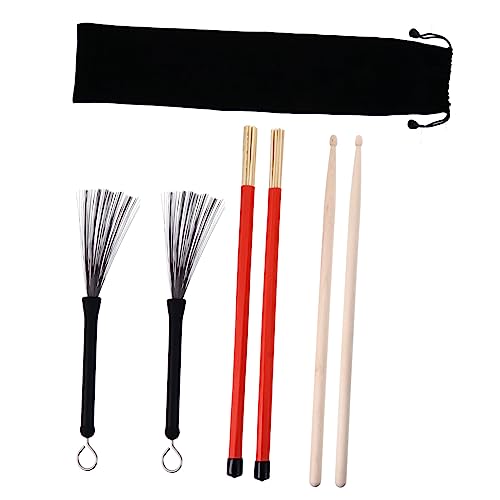 Set de baquetas LIOOBO con brochas y bolsa