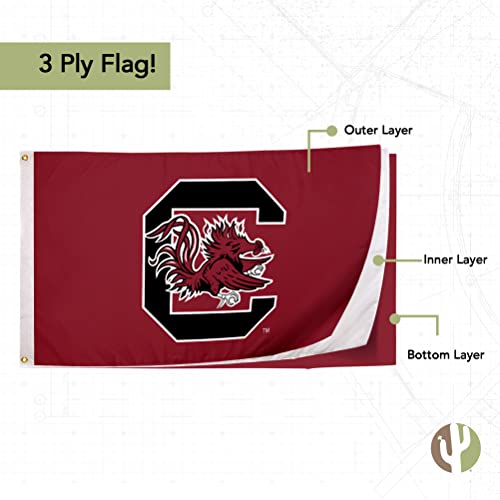 Drapeau Université Caroline du Sud double face qui ne déteint pas au soleil