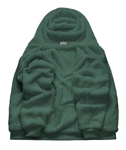 Image of SWISSWELL Men Zip Up Hoodies Sherpa Lined Jacket Heavyweight Fleece Sweatshirt Winter Warm Hooded Coat