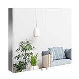 【Anti-Staub-Badschrank】- Das wandmontierte Design kann tiefen Stauraum bieten, ohne zusätzlichen Platz zu beanspruchen, das Eindringen von Staub zu verhindern und Ihre Privatsphäre zu schützen, und der geräumige Platz kann die Dinge hinter der Tür aufgeräumt halten.
