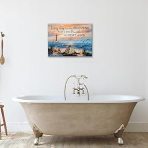 Sea Turtle Bathroom Decor Wall Art Beach Blue Ocean Lighthouse Inspirational Quotes Pictures Wall Decor Canvas Painting Prints Artwork Home Decorations Framed for Bedroom Office Kitchen 16"x12" Sea Turtle Bathroom Decor Wall Art Beach Blue Ocean Lighthouse Inspirational Quotes Pictures Wall Decor Canvas Painting Prints Artwork Home Decorations Framed for Bedroom Office Kitchen 16×12