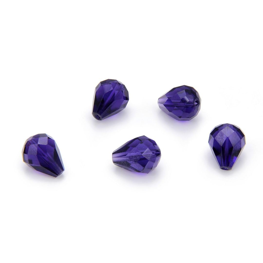 24pcs 10x8mm Adabele austriaco a goccia cristallo perline viola velluto compatibile con 5500 cristalli Swarovski Preciosa SST-1027