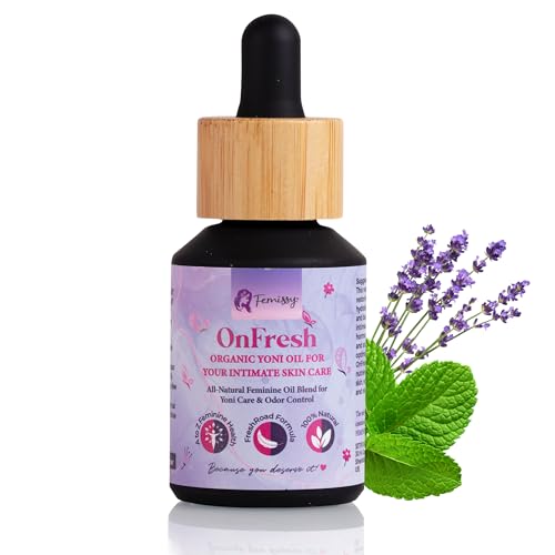 Image of Natural Feminine Yoni Oil for Women PH Balance & Wetness; Herbal Vaginal Moisturizer for Dryness & Sensitive Skin; Soothing Intimate Vulva Essential Oils; Vaginal Oil Drops Against Odor (1 fl oz)