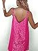 MIYIEONZ Women Sequin Sexy V Neck Shift Dress Sparkly Glitter Sleeveless Short Flowy Loose Party Night Out Club Dress Rose Red