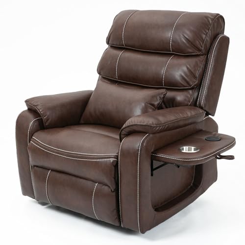 Sillón eléctrico reclinable piel marrón