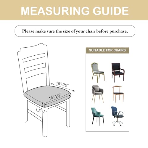 Yueang XZDT Waterproof Seat Cover For Dining Room Chair Seat Covers Washable Kitchen Chair Seat Slipcovers Protector thumb #2