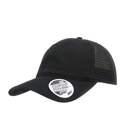 Image of The Vintage Year Washed Cotton Unstructured Soft Mesh Adjustable Trucker Baseball Cap