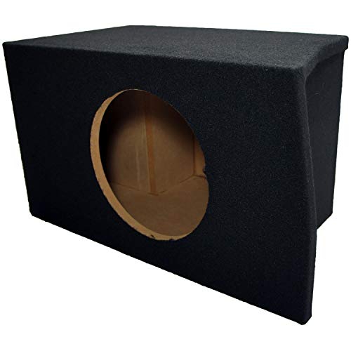 Compatible with Ford Mustang Coupe 2005-2014 Single 10" Subwoofer Trunk Corner Sub Box Speaker Enclosure