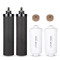 RANSOTO Water Filter Compatible with Berkey® BB9-2® Series Black Filters & FP-2® Series Fluoride Filters