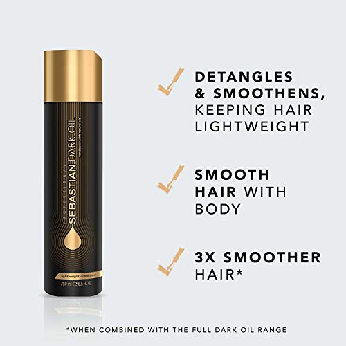Sebastian Dark Oil Lightweight Conditioner Infused with Jojoba Oil and Argan Oil, 8.4 oz - Thumbnail 6