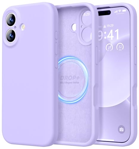 Image of LOVE 3000 Designed for iPhone 17 Case, Premium Silicone [Compatible with Magsafe][Soft Anti-Scratch Microfiber Lining] Shockproof Protective Phone Case for Men Women 6.3 inch, Light Purple