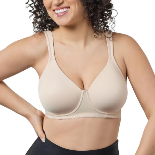 Image of Leading Lady, Brigitte Full Coverage, Underwire, Lightly Padded T-Shirt Bra, Side & Back Smoothing, Adjustable Straps,36A-54G