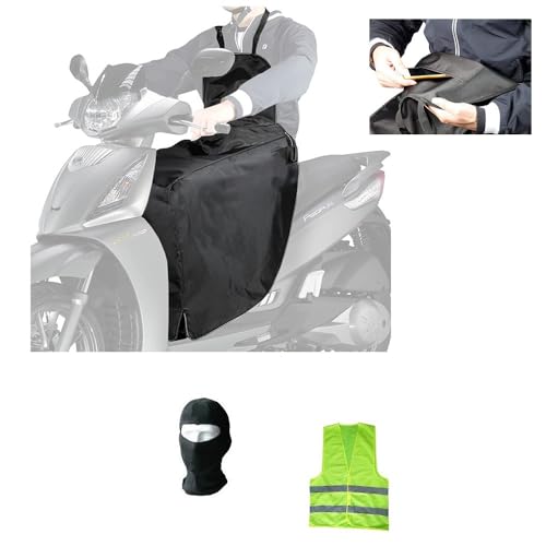  COMPATIBILE CON OVER THOR 50 COPRIGAMBE DA INDOSSARE PER SCOOTER IMPERMEABILE COPERTA TERMICA CON PETTORINA PER PIOGGIA,VENTO,FREDDO PARANNANZA PER GAMBE PETTO