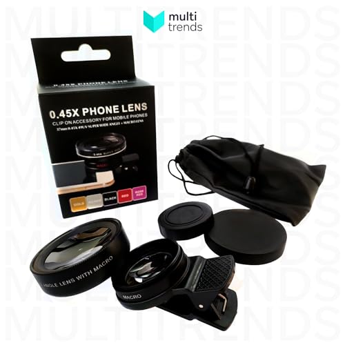 Lente para Celular Super Ângulo Amplo 0.45x Macro 12.5x Original, Lente 2 em 1