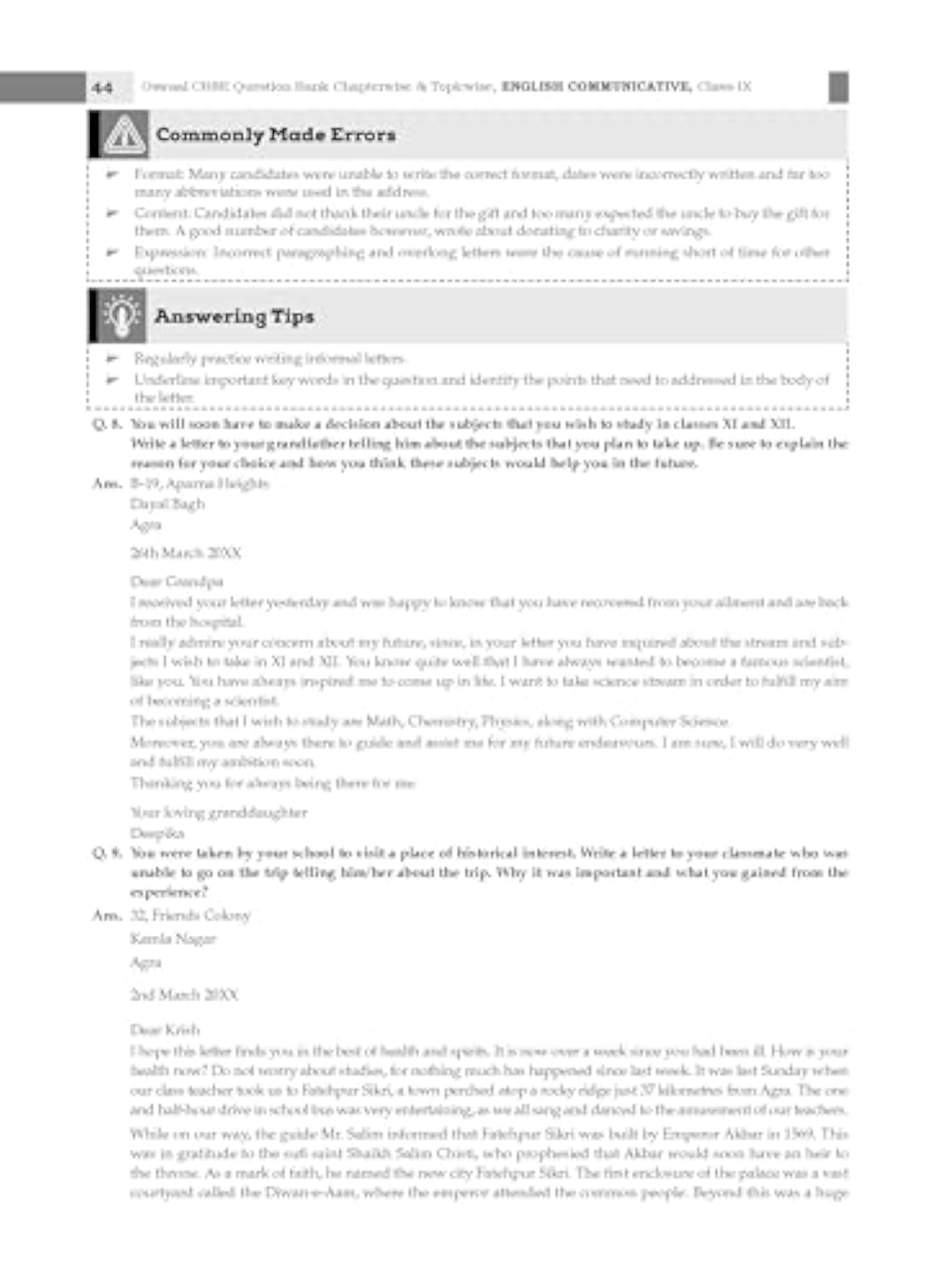Oswaal CBSE Bank Class 9 English Communicative Guide for 2026 Exam