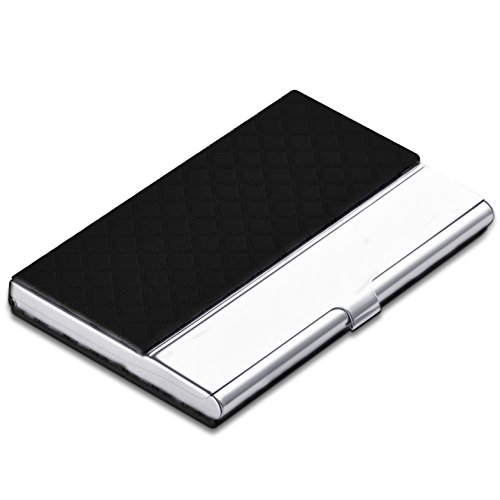 6 Colors Personalized Stainless Steel Credit Business Card Case Holder Engraved With Custom Text (Black) #TOP2