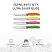 Victorinox Swiss Classic Paring Knife Set - Superior Kitchen Knives for Cutting Fruit, Vegetables & More - Cooking Knives for Kitchen Accessories - Multicolored 4-Piece Set, Serrated Edge, 4.3