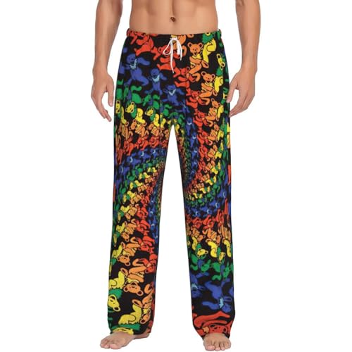 Pantalon de pyjama pour homme avec vêtement de nuit imprimé doux et vêtement de maison loungewear